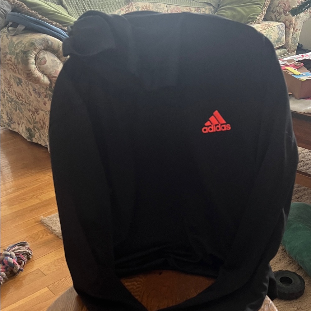 Adidas Black Sweatshirt with Red Emblem